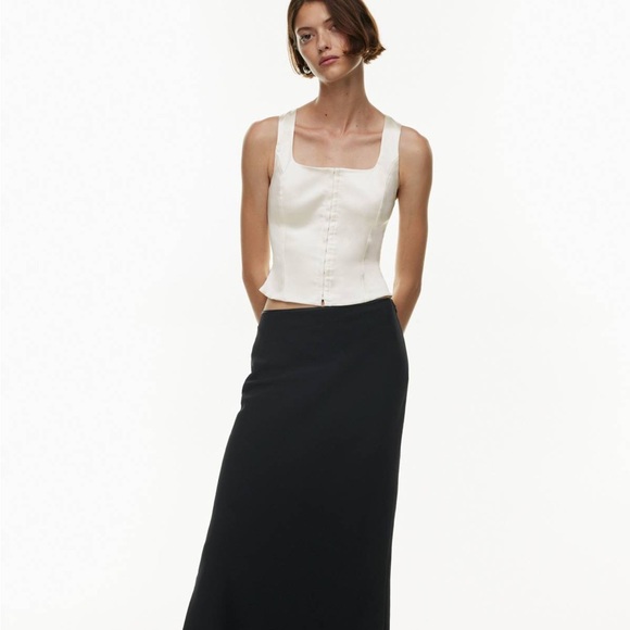 BNWT Aritzia Wilfred Roseland Black Bustier Size Small - Picture 3 of 9